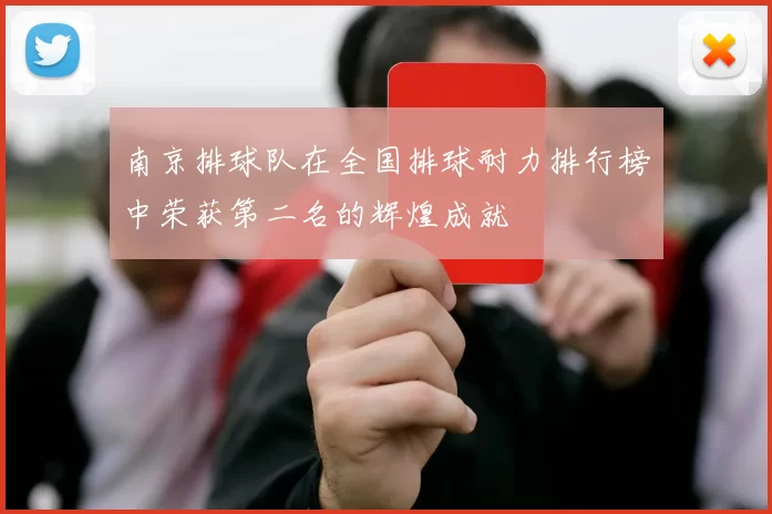 南京排球队在全国排球耐力排行榜中荣获第二名的辉煌成就